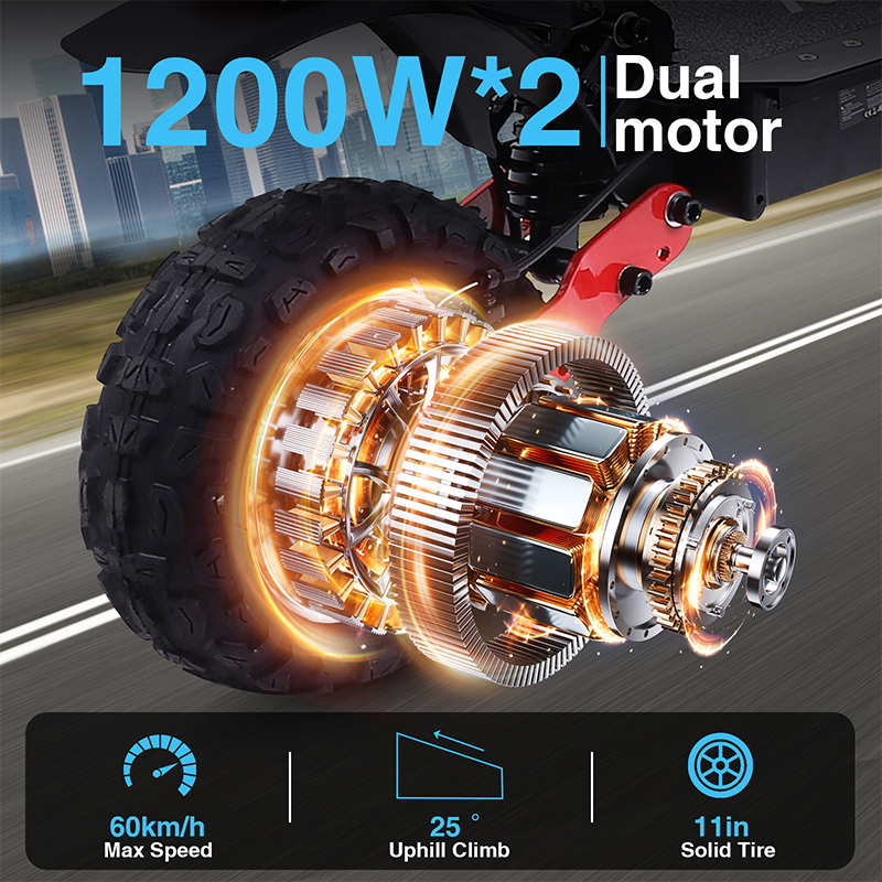 HKFREBOY, H6, Dual-motor electric scooter
